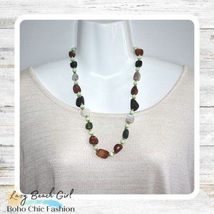 Gorgeous Hand Made Stone Necklace